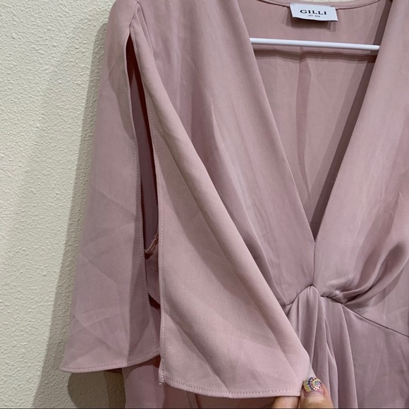 Gilli mauve open shoulder midi dress nwot - Picture 6 of 6